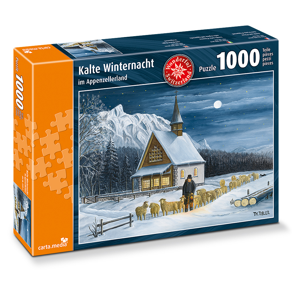 Puzzle Kalte Winternacht im Appenzellerland